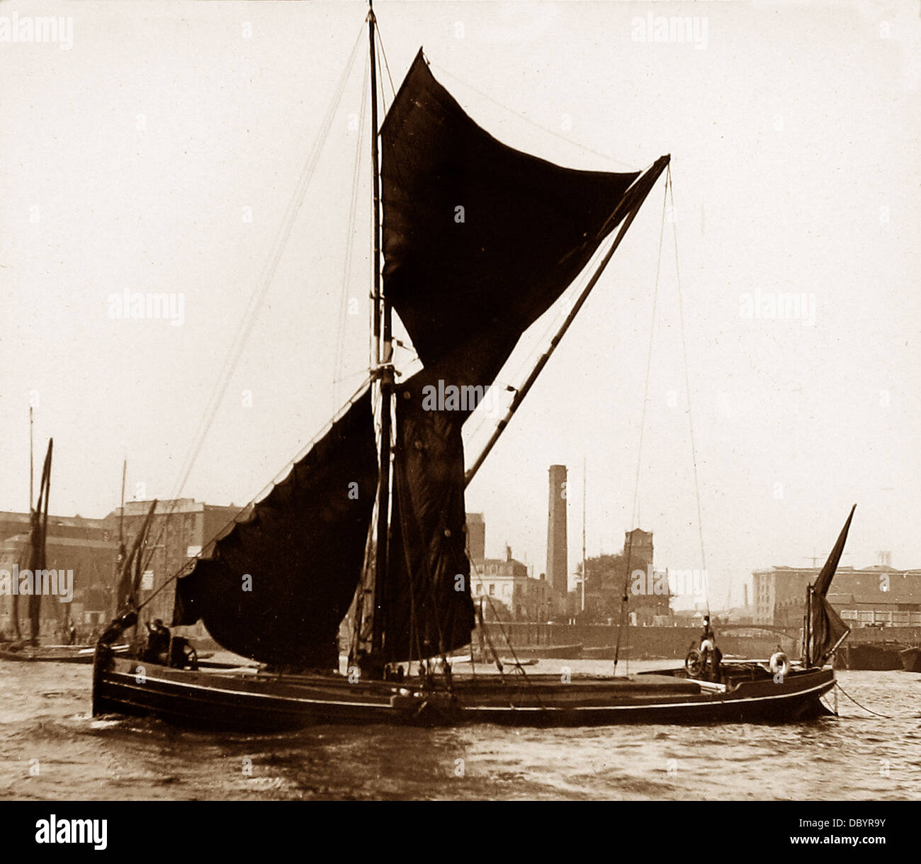 Thames Barge Victorian period Stock Photo