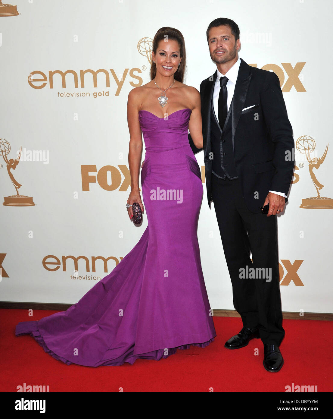 Brooke Burke and David Charvet The 63rd Primetime Emmy Awards, held at Nokia Theatre L.A. LIVE - Arrivals. Los Angeles, California - 18.09.11 Stock Photo