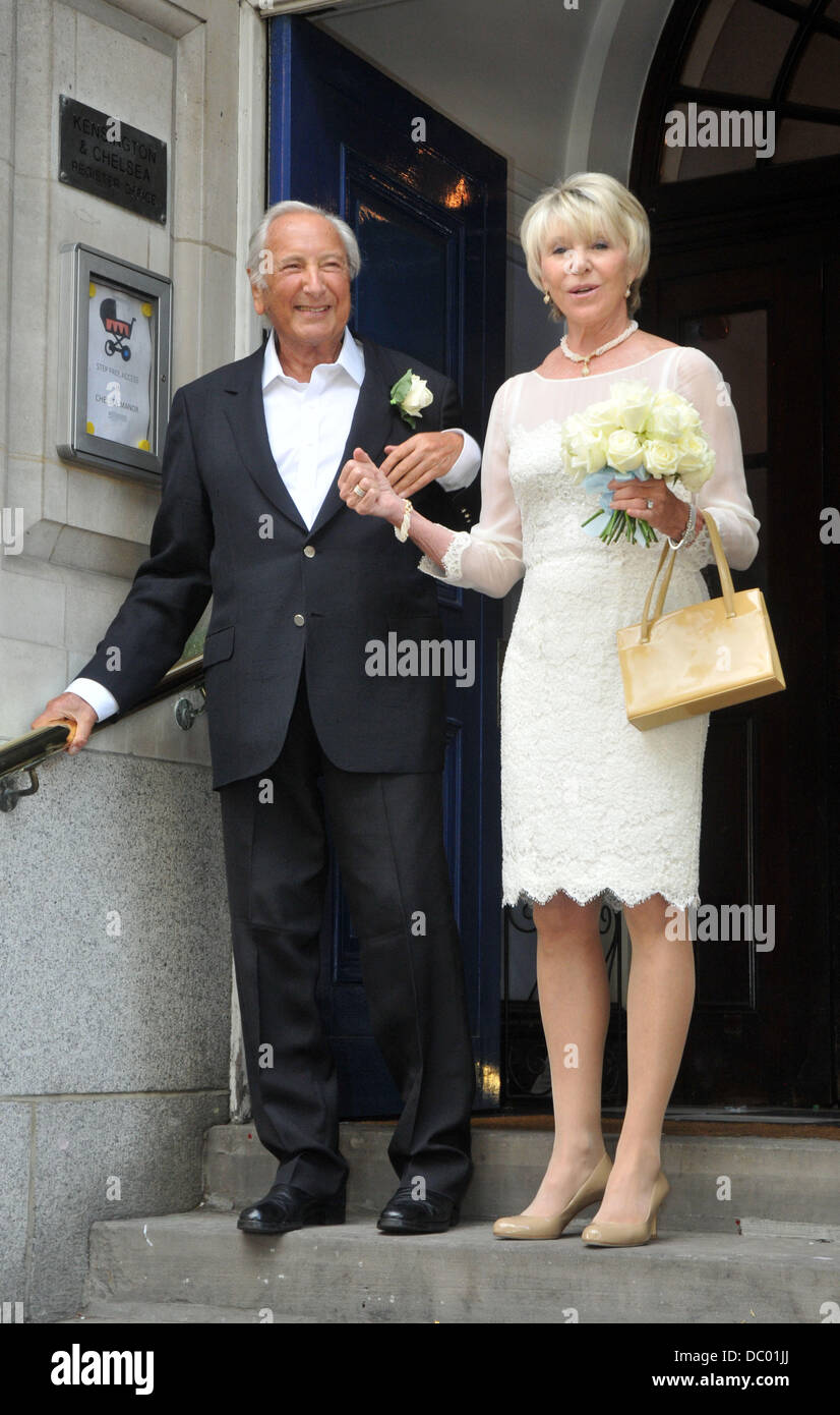Geraldine LyntonEdwards and Michael Winner at their wedding held at