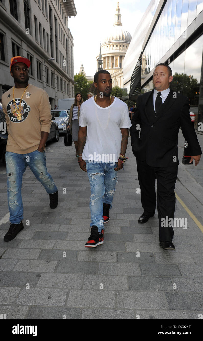 Kanye West London Fashion Week Spring/Summer 2012 - Christopher Kane - Outside London, England - 19.09.11 Stock Photo