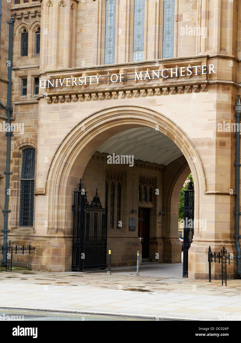 Entrance to University of Manchester UK Stock Photo