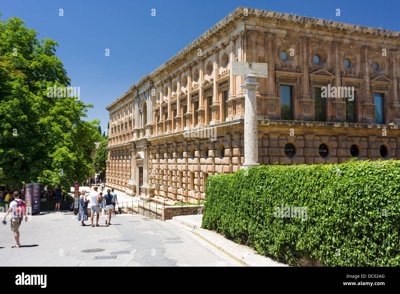 The beautiful palace and gardens at Alhambra in Granada, Andalusia, southern Spain. Stock Photo