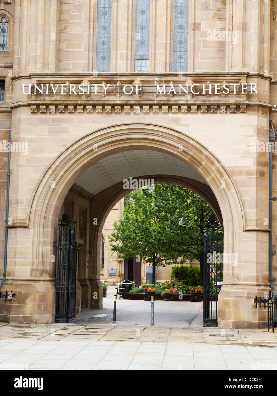 Entrance to University of Manchester UK Stock Photo