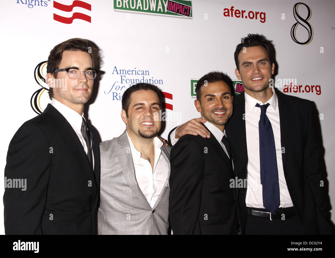 Matt Bomer, Jeff Zarrillo, Paul Katami and Cheyenne Jackson After party