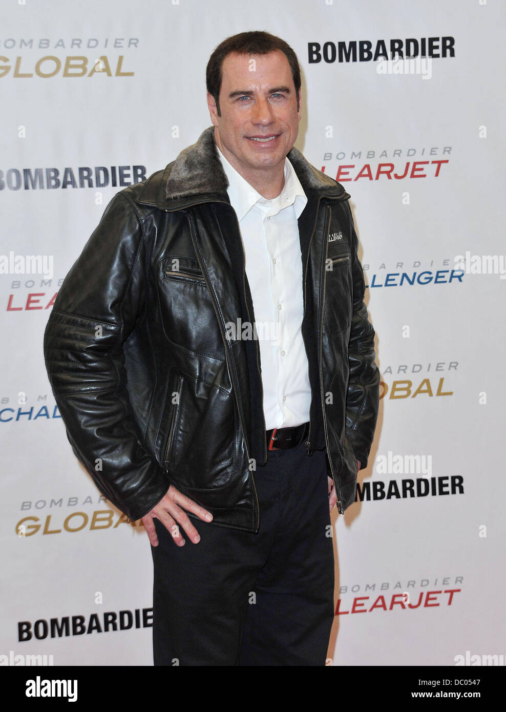 John Travolta  Bombardier Hollywood Private Jet Showcase with John Travolta Burbank, California - 20.09.11 Stock Photo