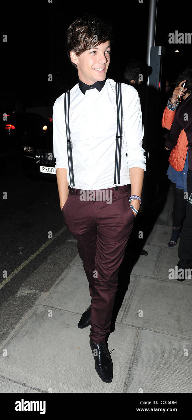 Louis Tomlinson, of One Direction leaving the GQ Dinner - end of London  Fashion Week party held at the Westbury Hotel. London, England   Stock Photo - Alamy