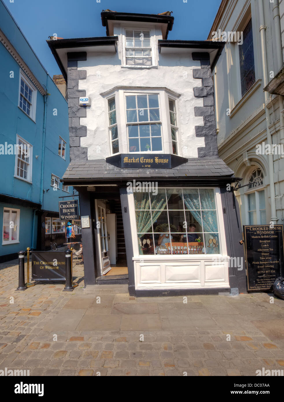 The famous 'Crooked House of Windsor', otherwise known as the Market Cross House. Stock Photo