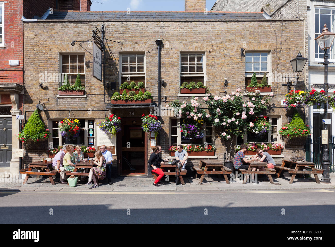 Typical old pub in the Berkshire town of Windsor, England. Stock Photo