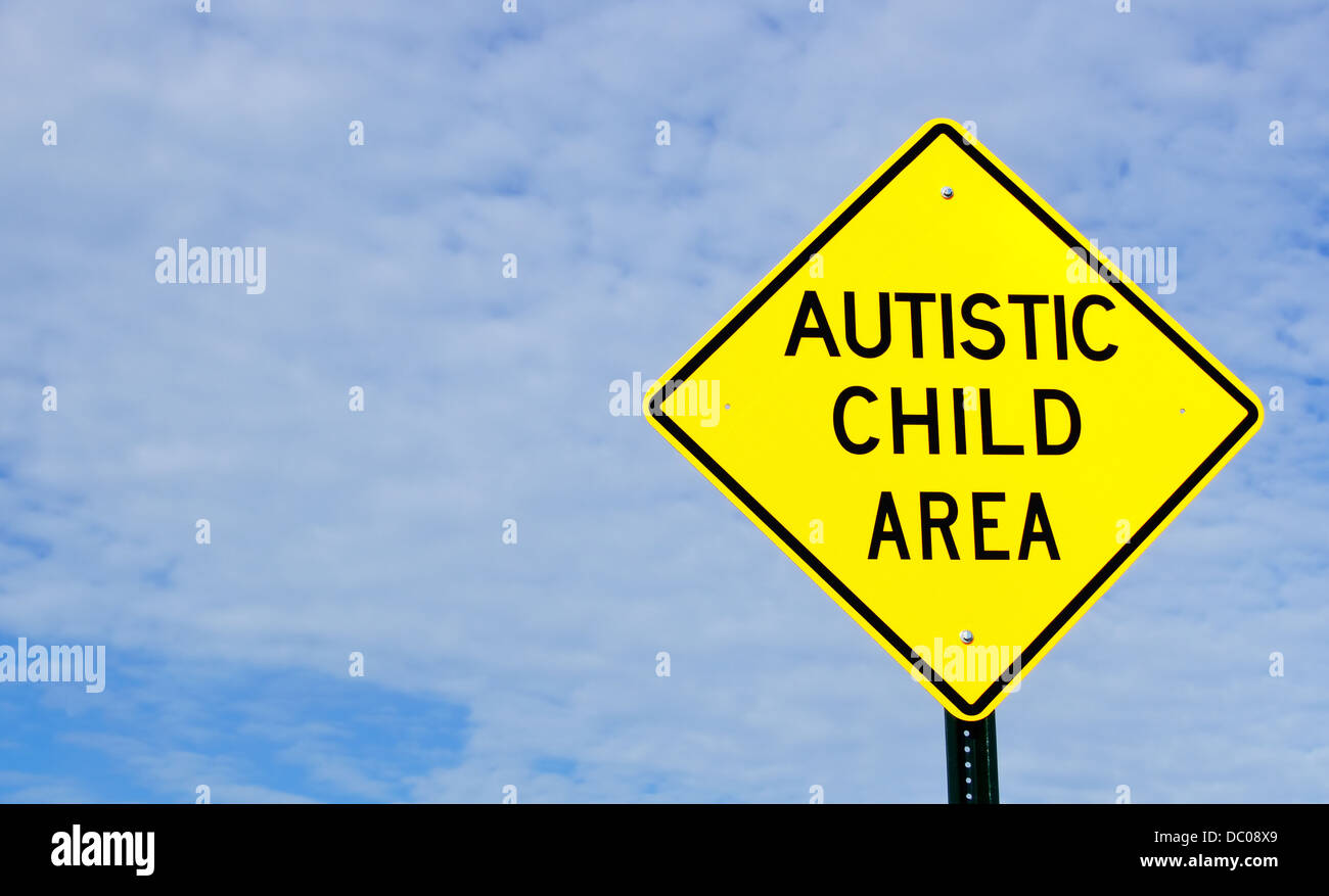 Autistic child sign Stock Photo
