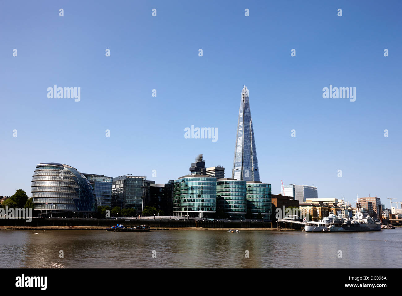 more london place city hall hms belfast and the shard river thames southwark London England UK Stock Photo