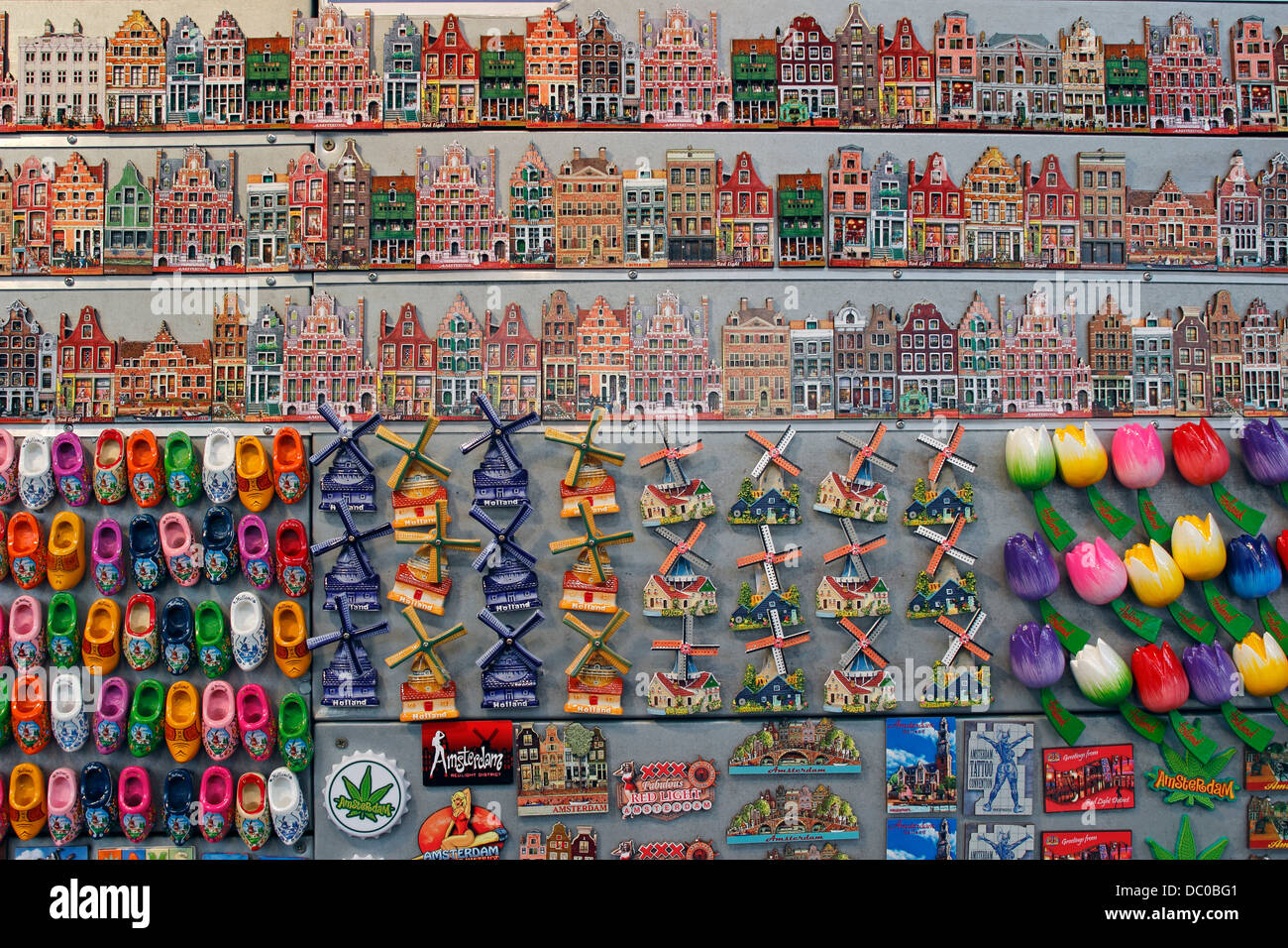 Amsterdam Netherlands Holland Europe decorated souvenirs in flower market Stock Photo Alamy