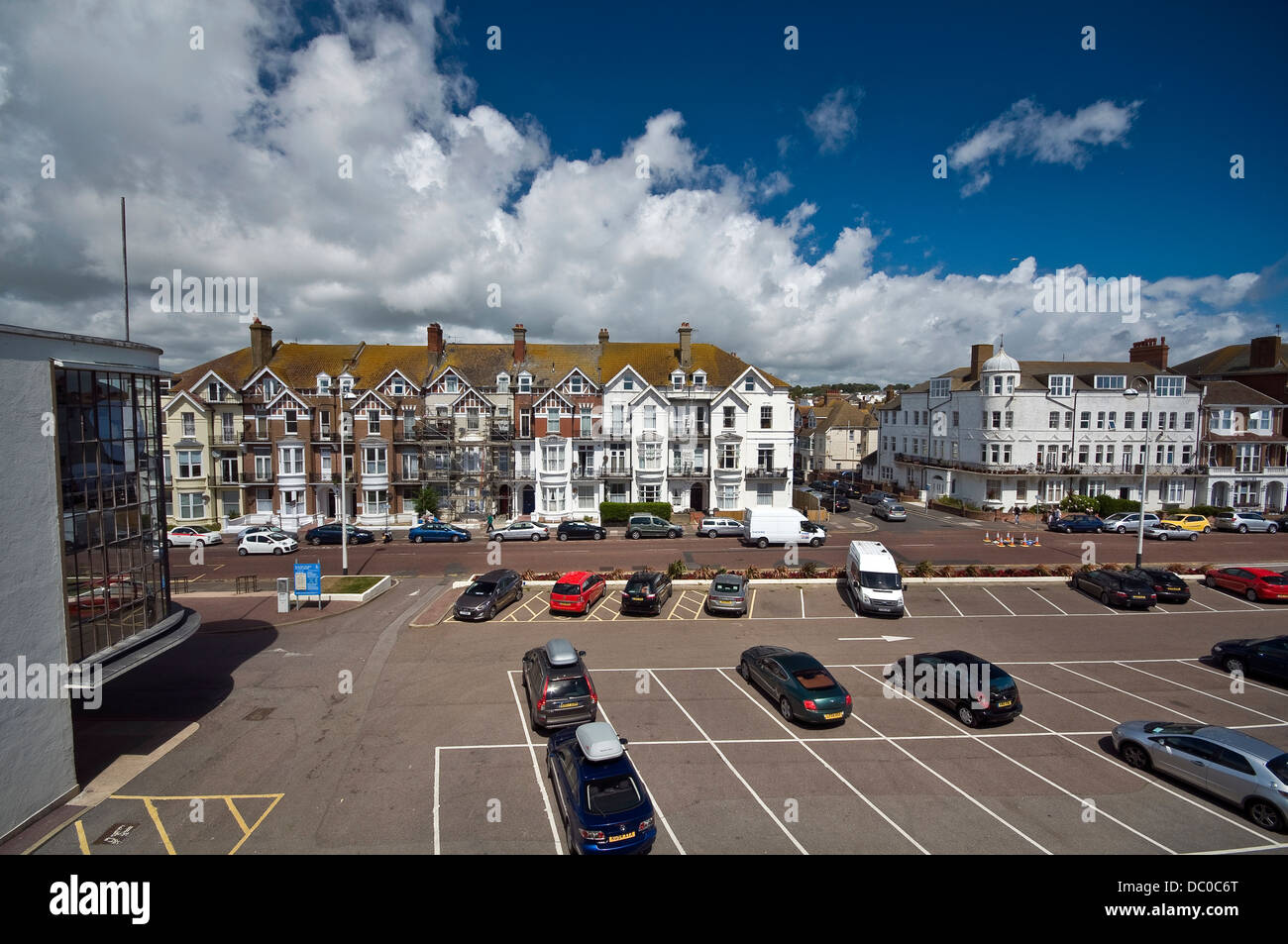 Bexhill seafront and the De La Warr Pavilion, East Sussex, UK Stock Photo