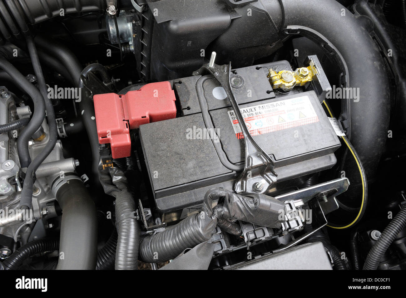 Renault Nissan car battery Stock Photo - Alamy