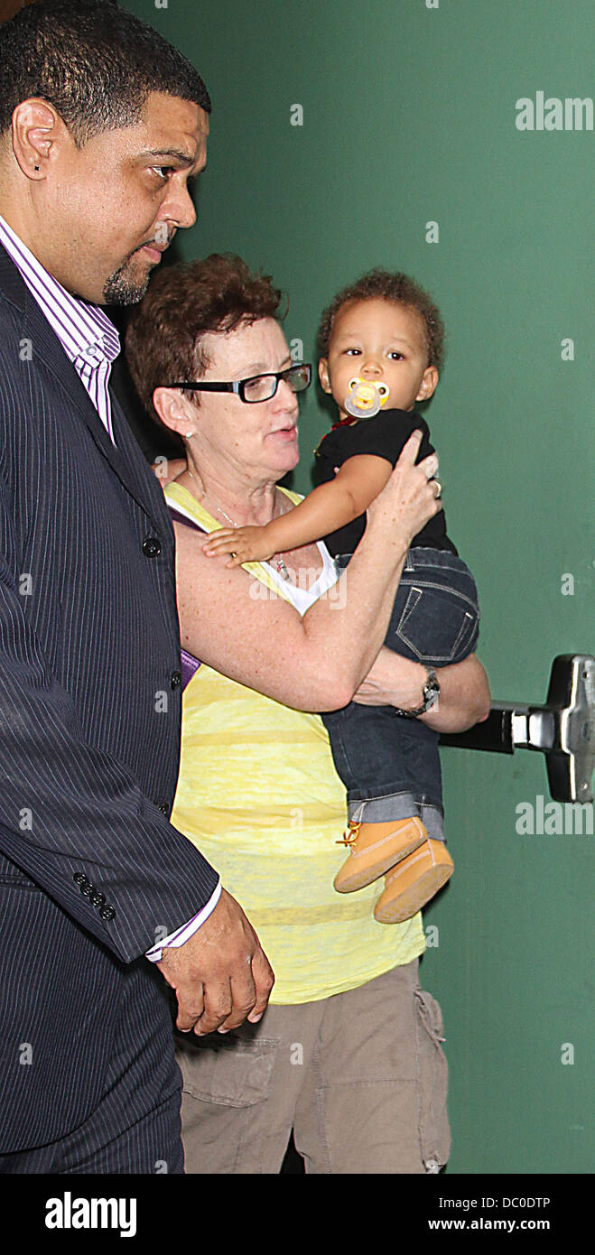 Alicia Keys's son Egypt Daoud Dean being carried outside ABC's 'Good