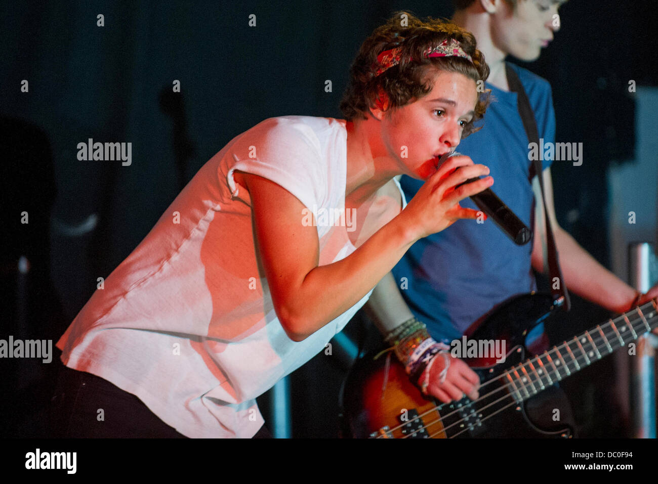 Cardiff, UK. 6th August 2013. Up and coming boy band The Vamps perform