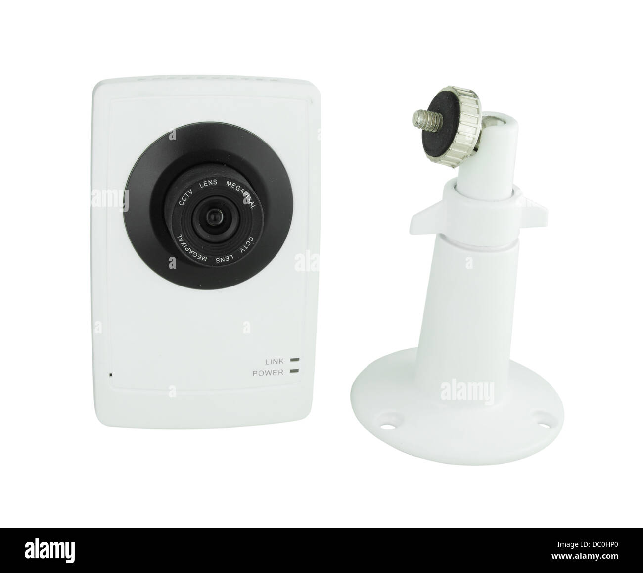 security camera on white background Stock Photo - Alamy