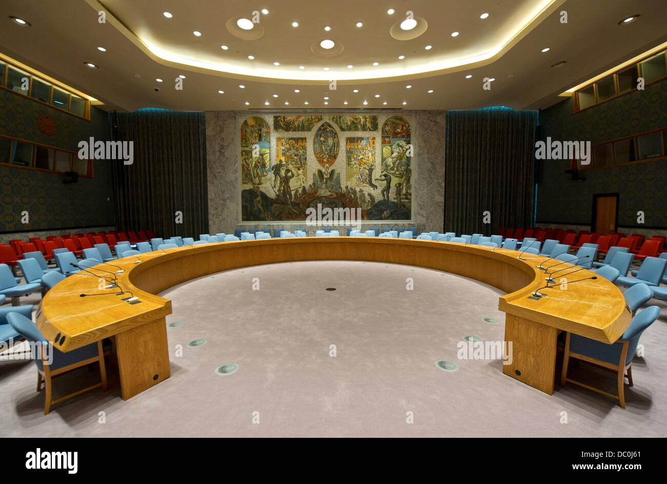 UN Security Council Chamber in New York, NY, USA, 03 June 2013. Photo: TIM BRAKEMEIER Stock Photo