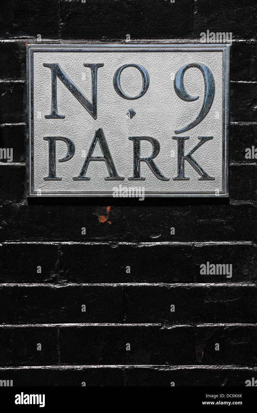 No. 9 Park restaurant sign, Boston, Massachusetts Stock Photo