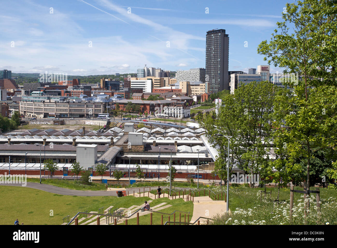 Sheffield City Center Panorama Stock Photo - Alamy