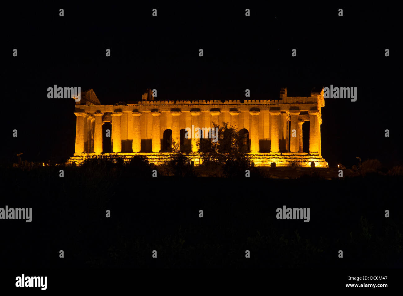 Temple of diana agrigento at night hi-res stock photography and images