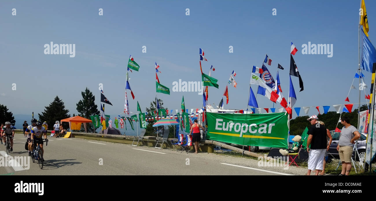 Spectators on Stage 15 of the 2013 Tour De France Givors – Mont Ventoux Stock Photo