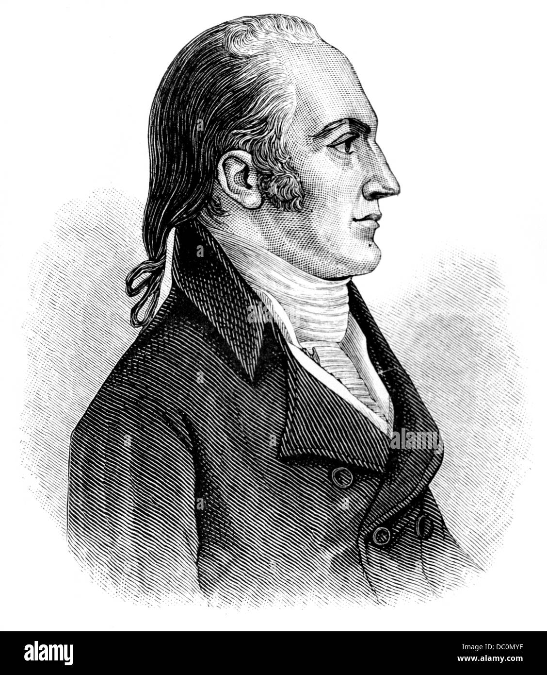 PORTRAIT OF AARON BURR POLITICIAN 1770s CONTINENTAL ARMY THIRD VICE PRESIDENT KILLED ALEXANDER HAMILTON IN DUEL 1804 Stock Photo