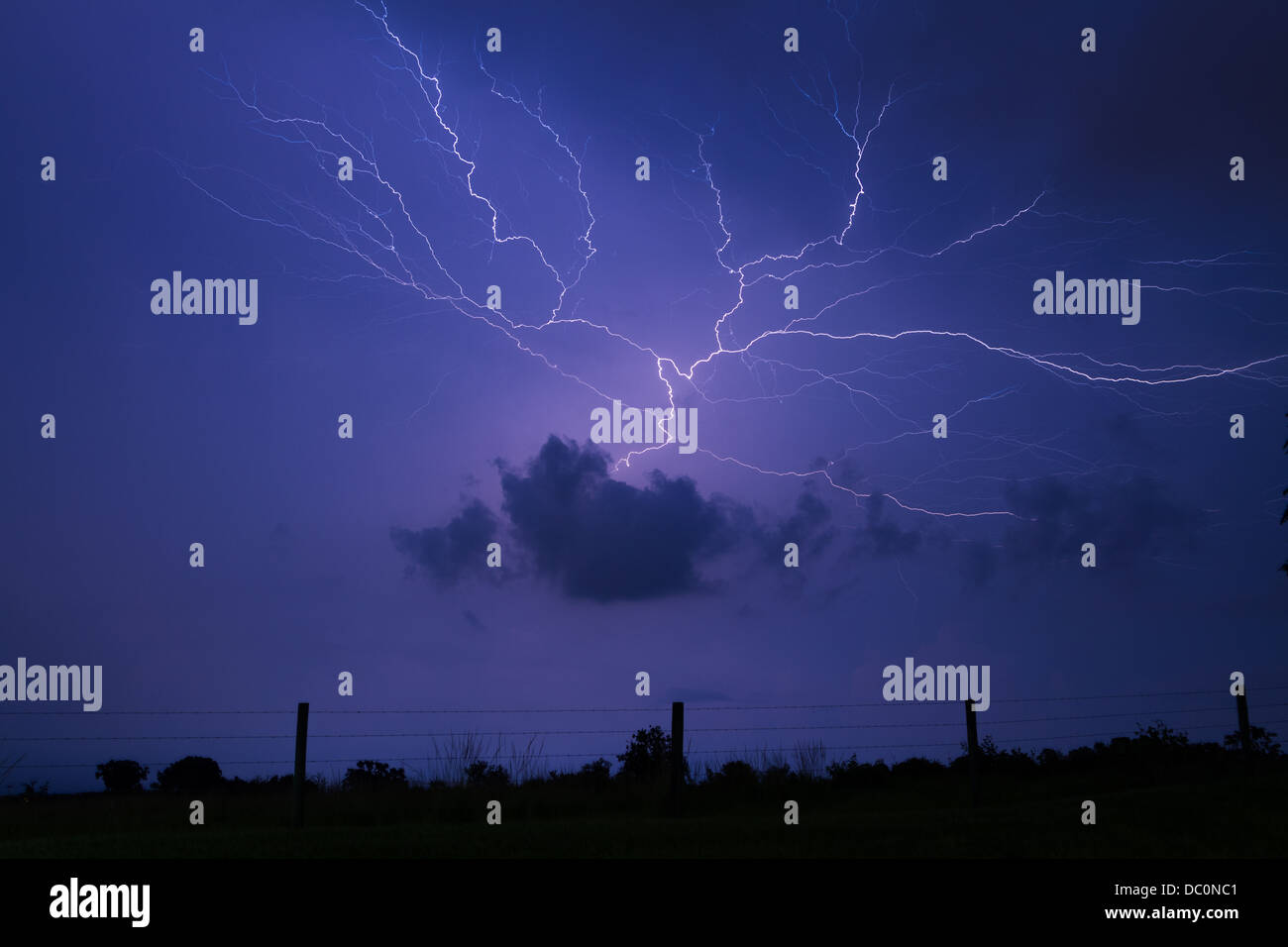Night Lightning Stock Photo