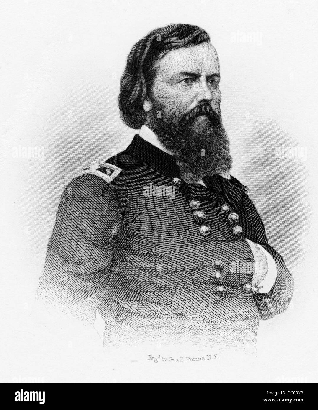 1800s 1860s MAJOR JOHN POPE UNION OFFICER DURING AMERICAN CIVIL WAR ALSO SAW SERVICE IN DAKOTA AND APACHE WARS Stock Photo