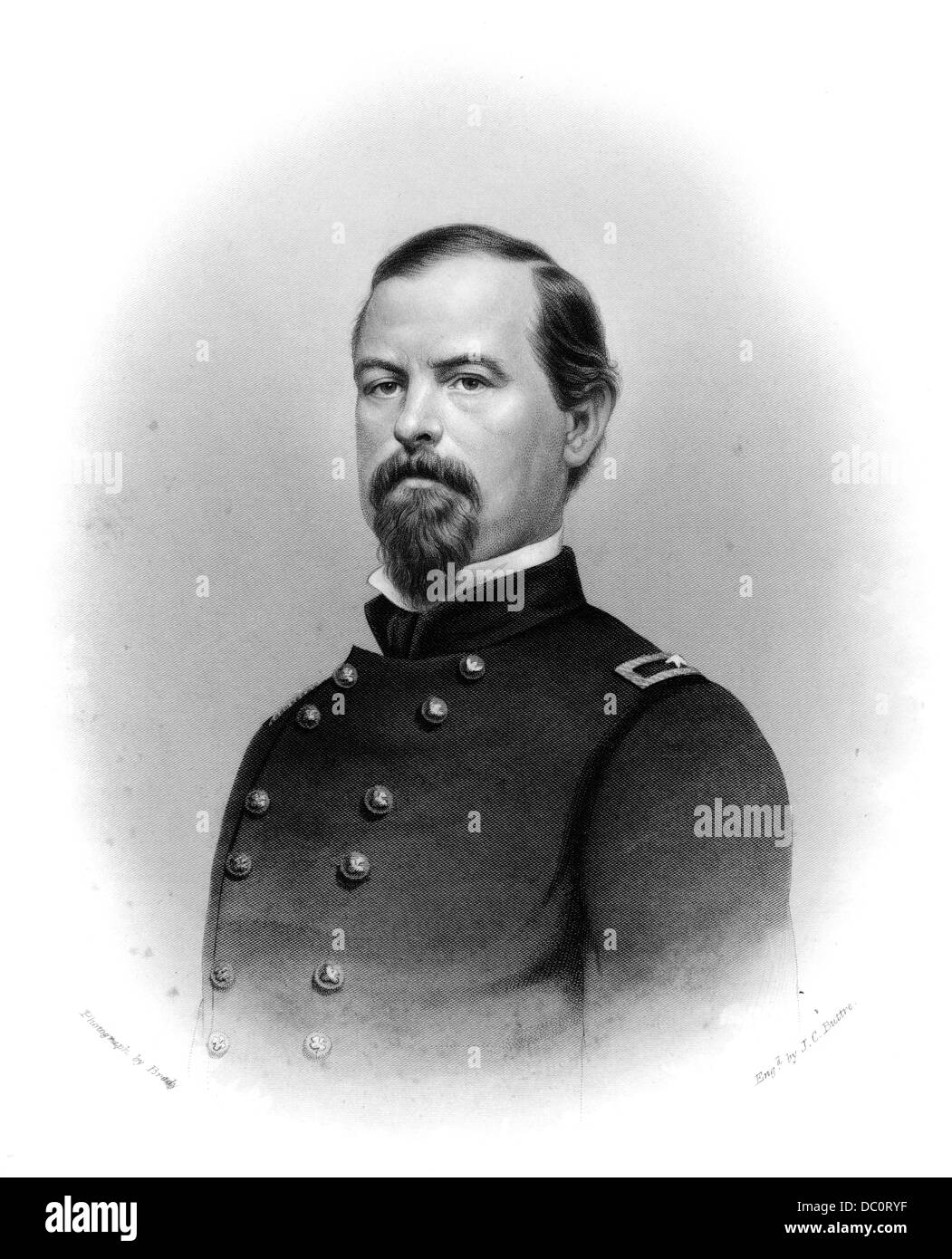 1800s 1860s PORTRAIT BRIGADIER GENERAL IRWIN MCDOWELL UNION ARMY DURING CIVIL WAR IN AMERICA Stock Photo