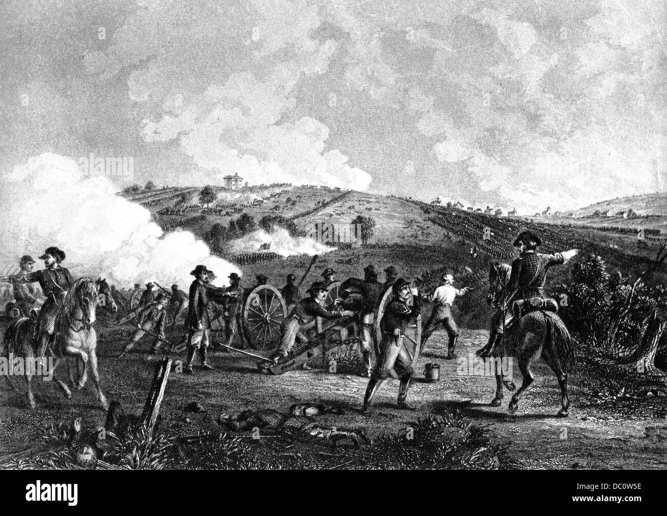 1800s 1860s JULY 1863 THE BATTLE OF GEETYSBURG PENNSYLVANIA AMERICAN CIVIL WAR Stock Photo