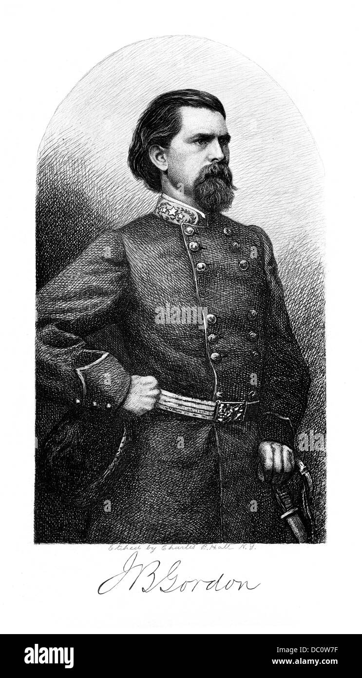 1800s 1860s PORTRAIT JOHN B GORDON CSA CONFEDERATE GENERAL DURING AMERICAN CIVIL WAR Stock Photo