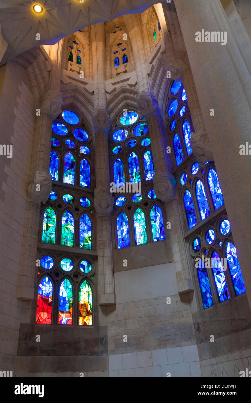 Stained windows sagrada familia hires stock photography and images Alamy
