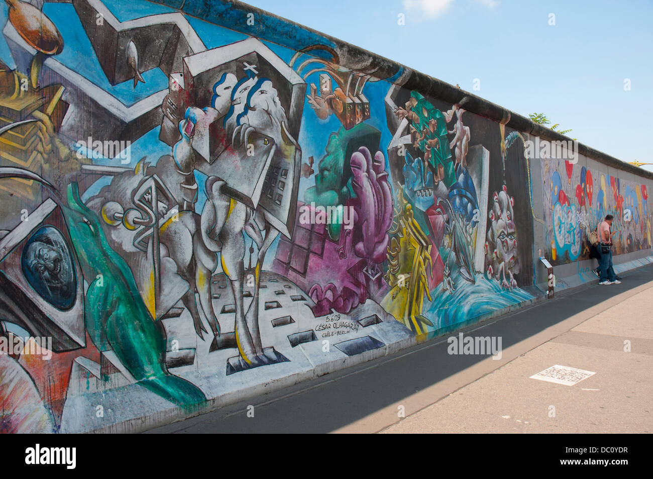Germany Berlin. Friedrichshain-Kreuzberg. East Side Gallery longest ...
