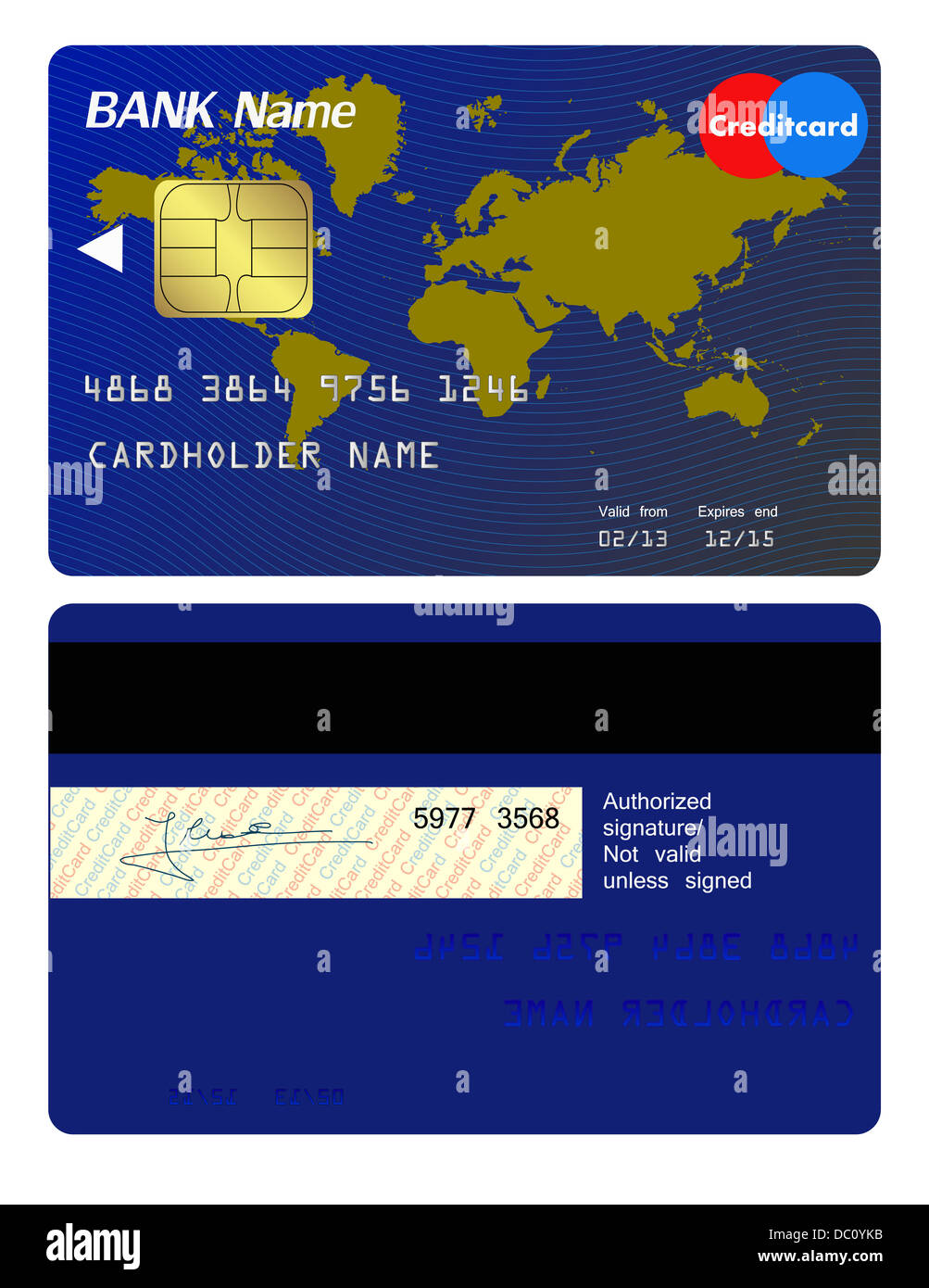 Карта с двух сторон visa