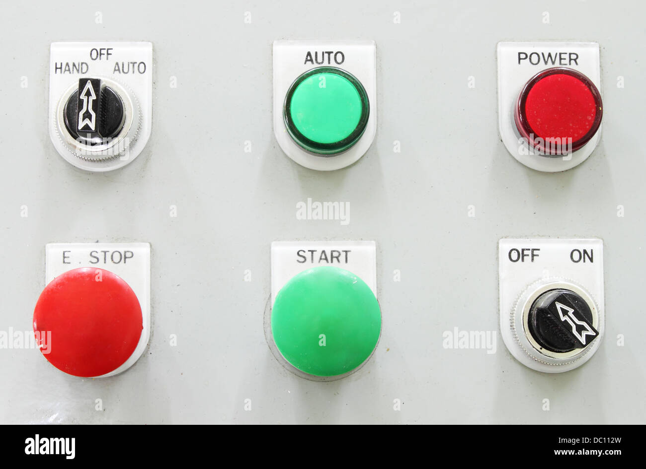 industrial switching button control panel Stock Photo - Alamy