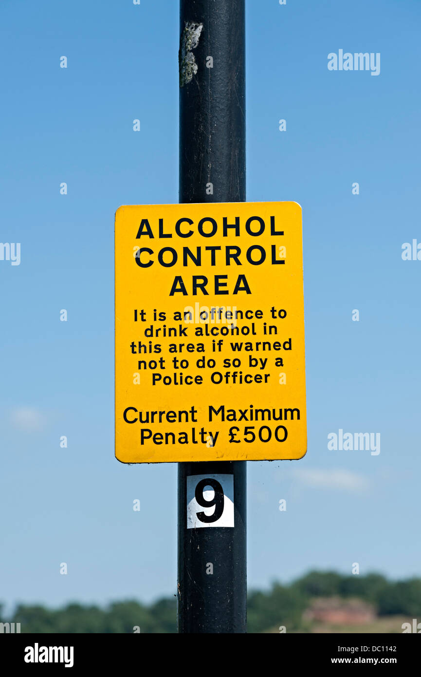 alcohol control area bridgnorth Shropshire police and council sign ...