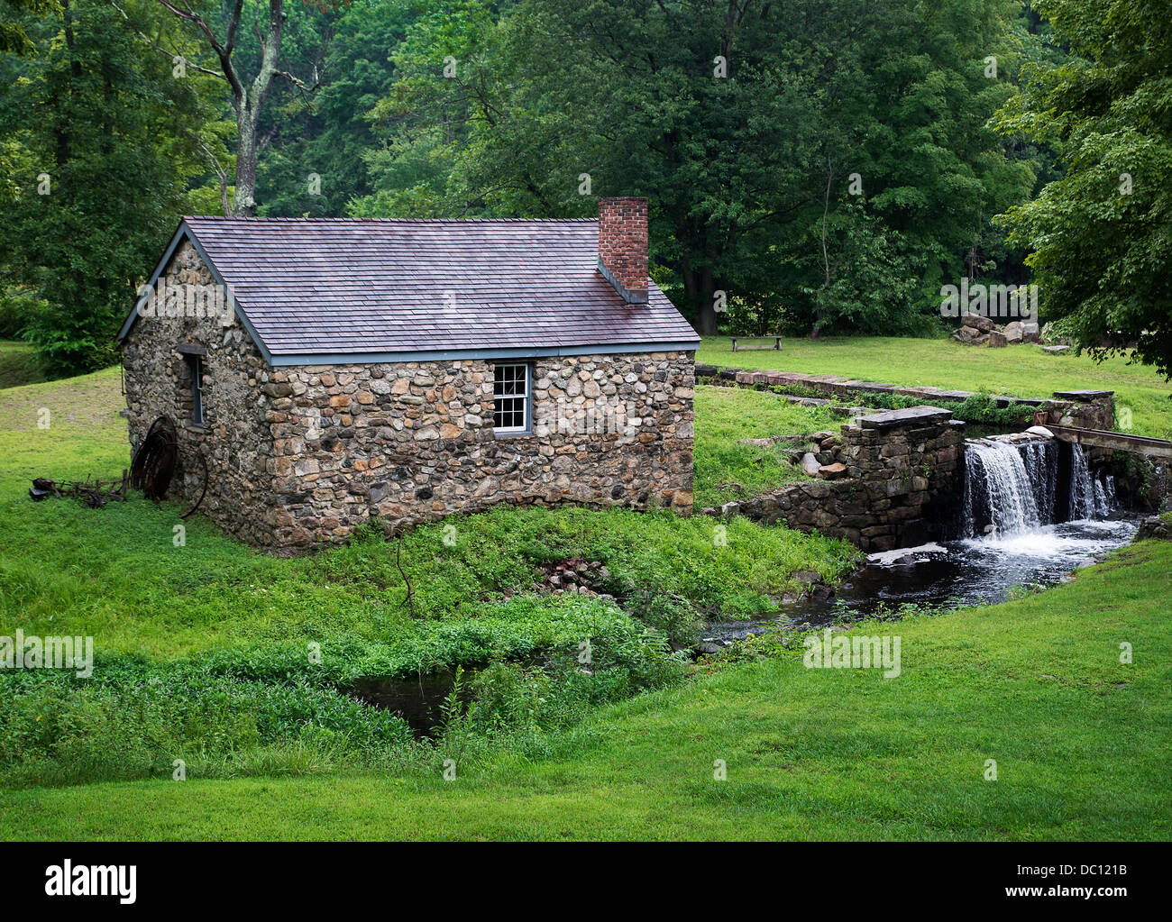 Blacksmith shop at historic Waterloo Village, New Jersey, USA Stock