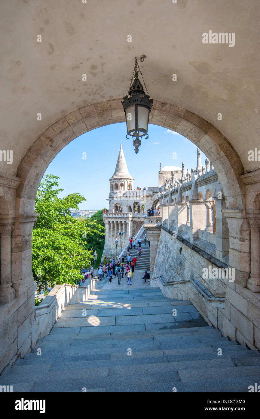 Europe, Hungary, Budapest, Fisherman's Bastion. Stock Photo