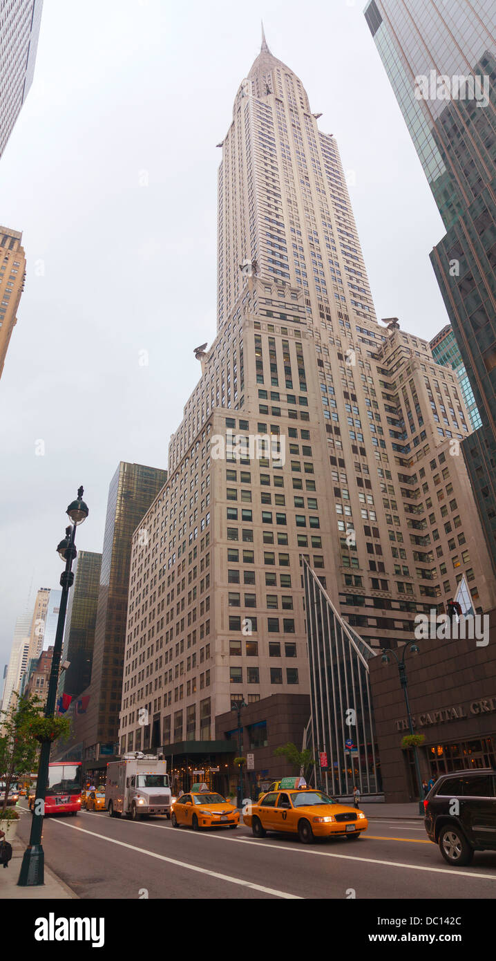 Chrysler building on May 11, 2013 in New York. It's an Art Deco style skyscraper in New York City. Stock Photo