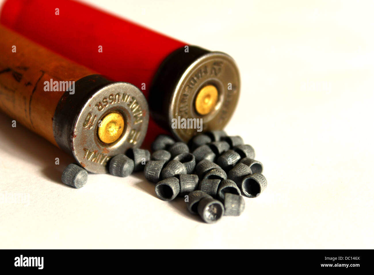 images of two hunt cartridges and plumbers fractions Stock Photo