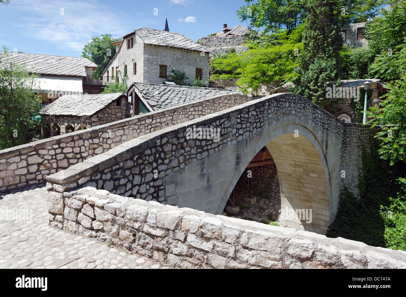 A corner of the old city of Mostar, in Bosnia Herzegovina Stock Photo
