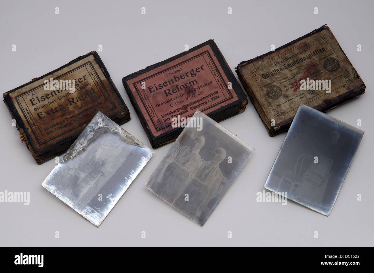 old photography glass plates Stock Photo