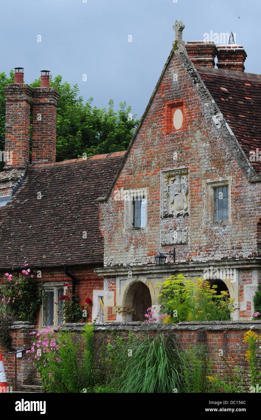 A view of the almshouse at Wimborne St.Giles Dorset Stock Photo Alamy