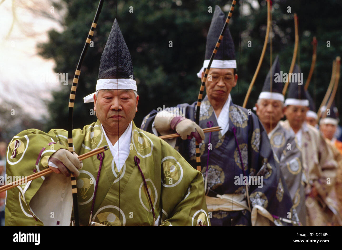 Archery ritual. Meiji Shrine. Tokyo. Japan Stock Photo - Alamy