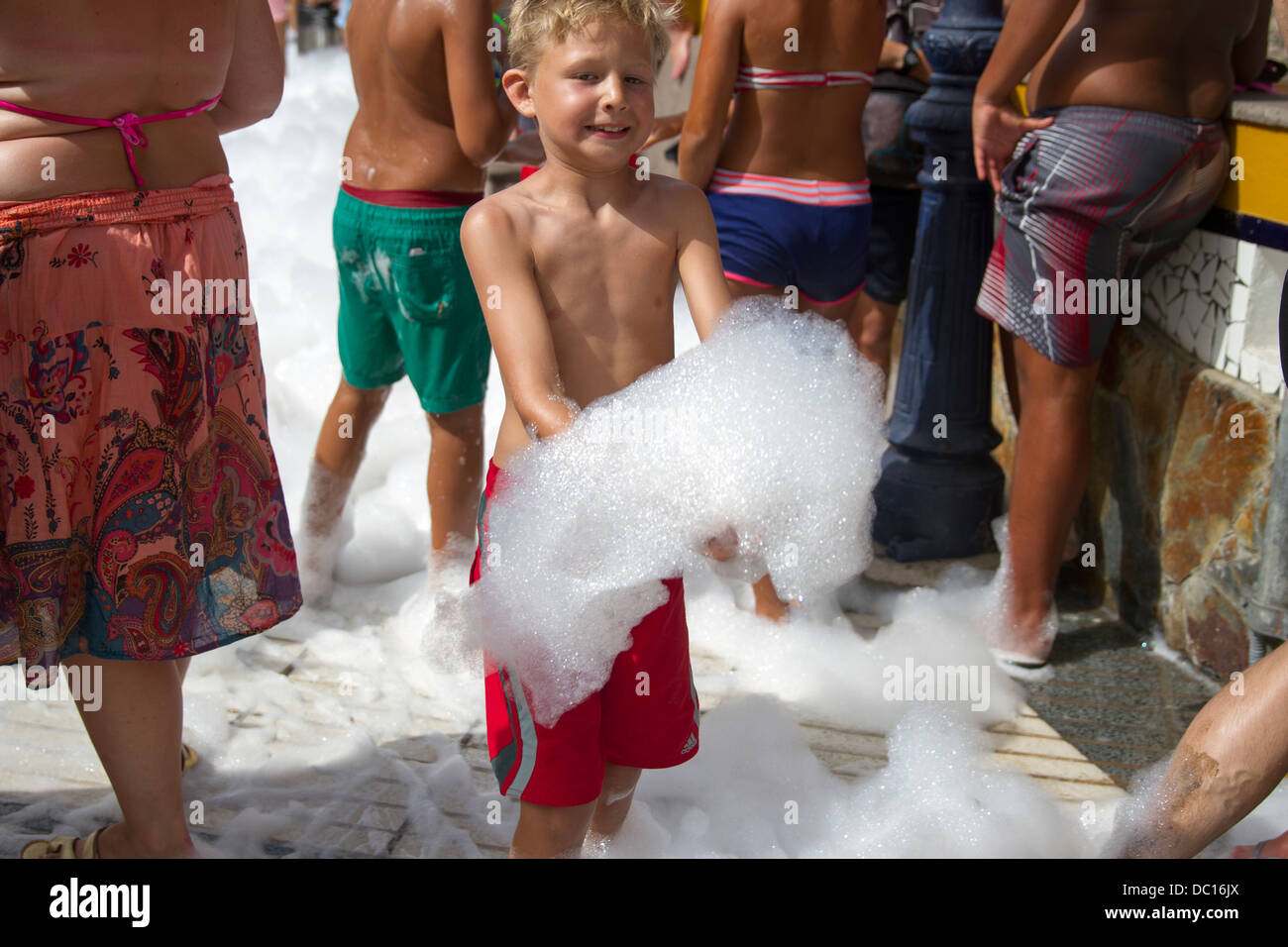 Bubble Festival in Spain Stock Photo