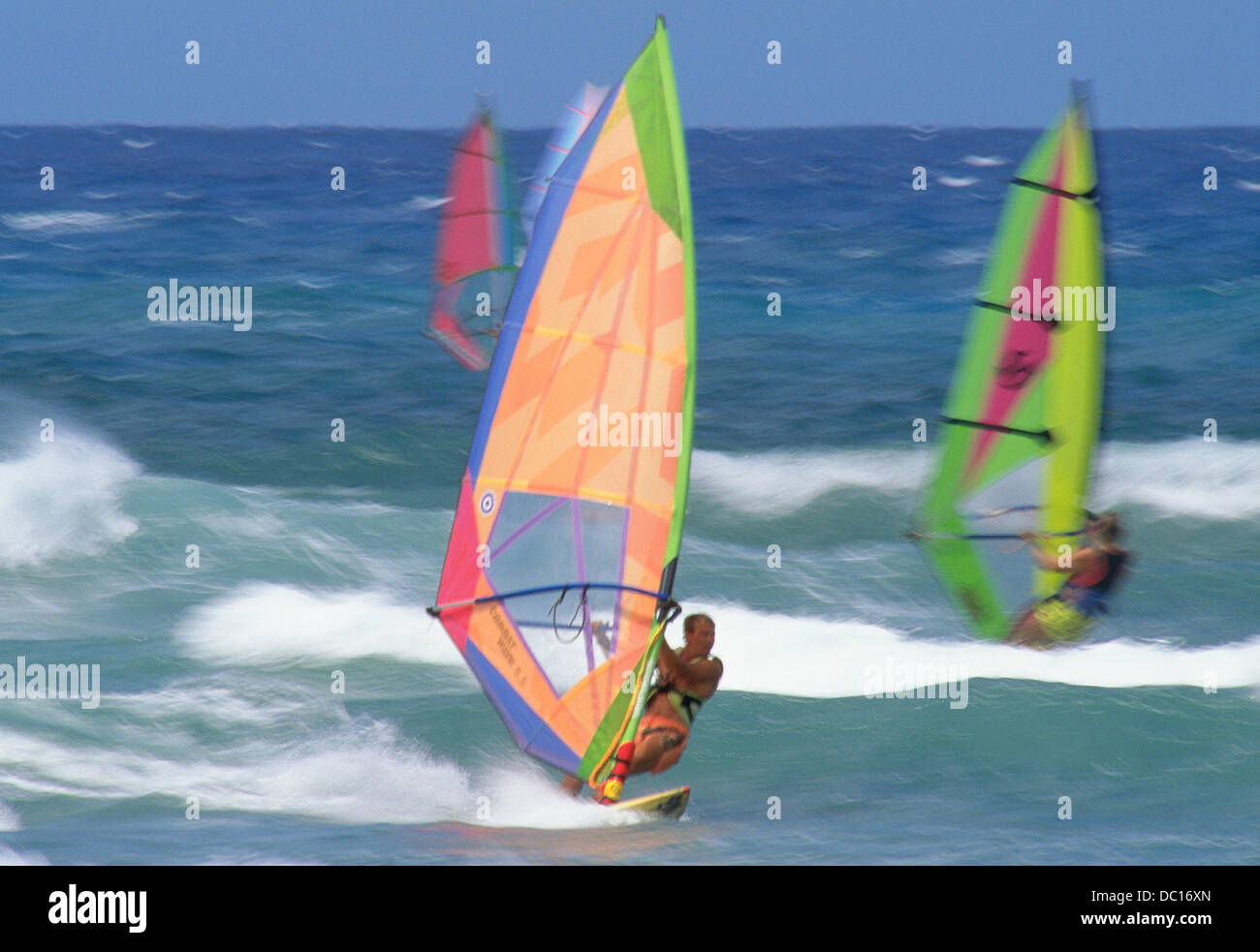 Windsurfing, Maui, Hawaii Stock Photo Alamy