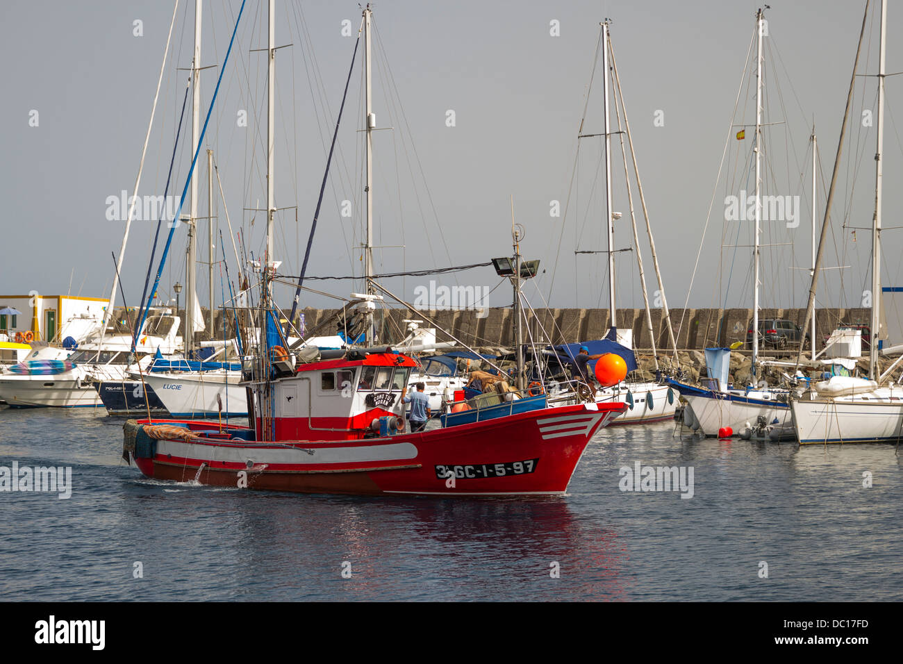 Boats in Puerto De Mogan Stock Photo