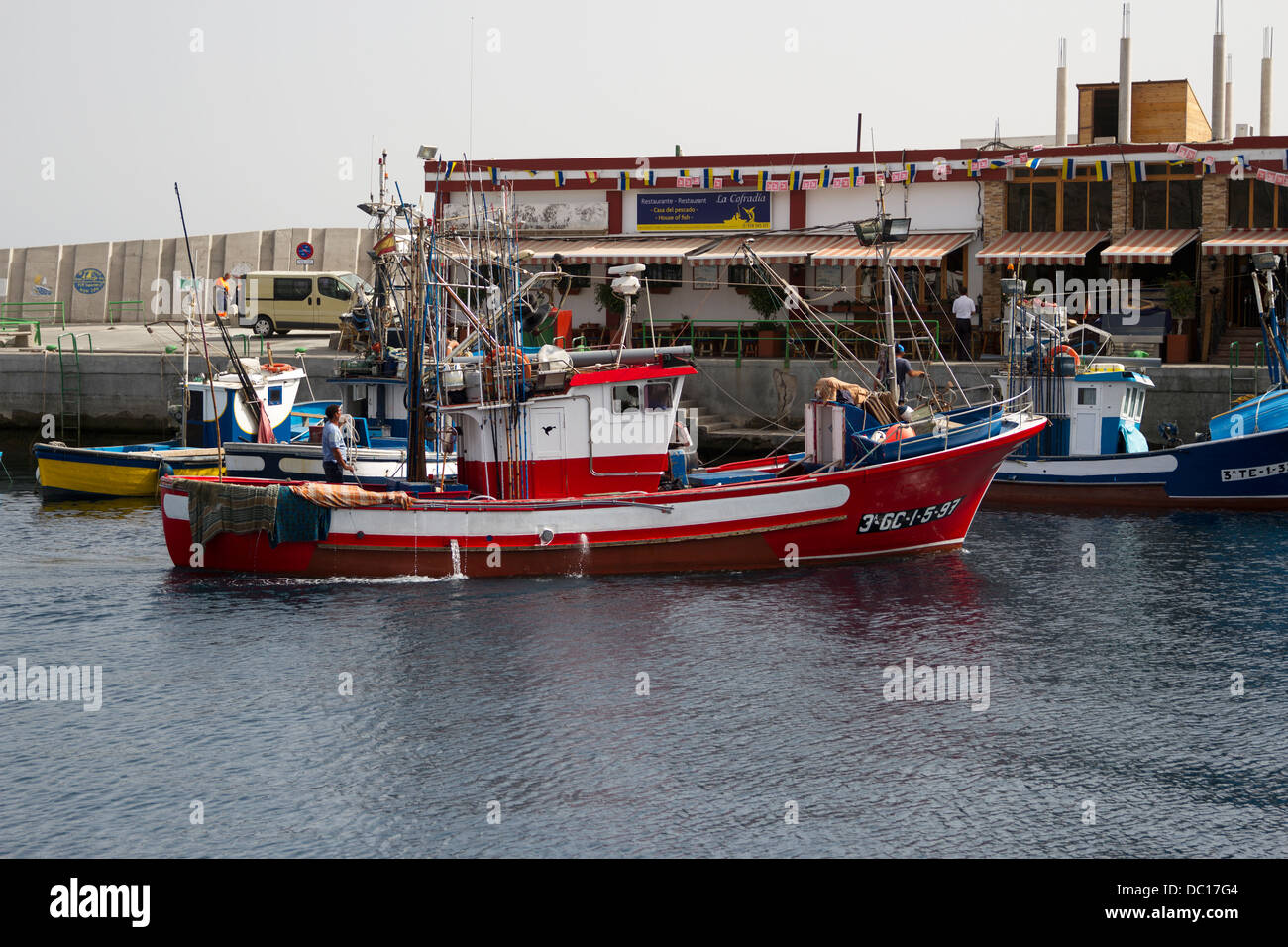 Boats in Puerto De Mogan Stock Photo