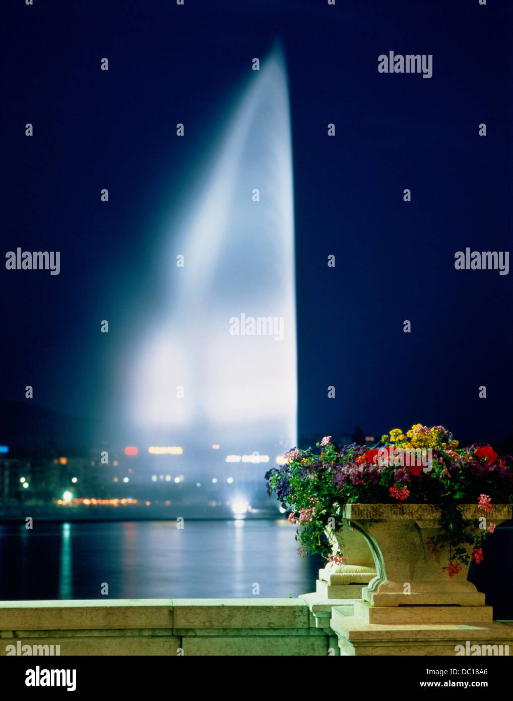 Water Jet. Geneva. Switzerland Stock Photo Alamy