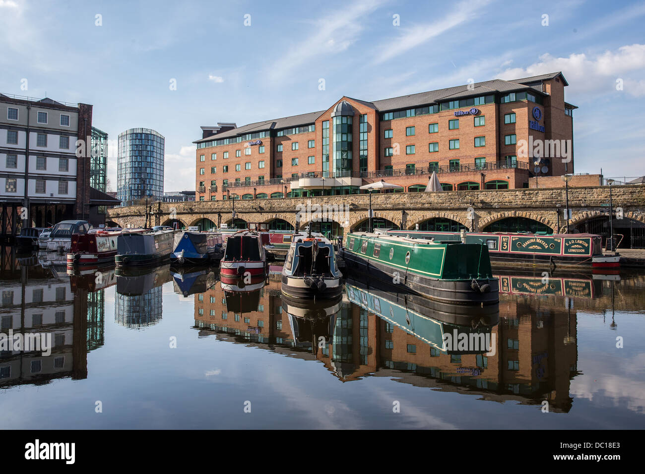 Victoria Quays (formerly Sheffield Canal Basin) canal basin and Hilton